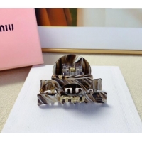 Top Grade Miu Miu Hair Clip with Pearls Logo MIU091201 Grey 2024