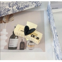 Famous Brand Dior Heart Hair Clip with Strass 0912 White 2024