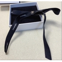 Good Taste Chanel Bow Hair Pin CH101039 Black 2024
