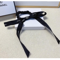 Top Quality Chanel Bow Hair Tie CH101041 Black 2024