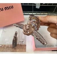 Popular Style Miu Miu Rose Bloom Hair Clip 1023 Beige 2024