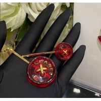 Luxury Discount Chanel Resin Hair Clip AB9034 Red 2024