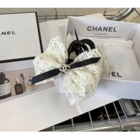 Well Crafted Chanel Lace Hair Clip 1023 White 2024