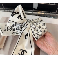 Good Taste Chanel Bow Printed Hair Ring 1023 White 2024