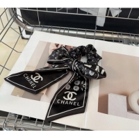 Good Looking Chanel Bow Printed Hair Ring 1023 Black 2024