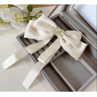 Super Quality Chanel Bow Hair Clip 1129 White 2024