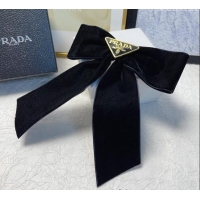 Unique Grade Prada Velvet Bow Hair Clip 1IF154 Black 2024
