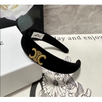 Best Price Celine Velvet Headband 1129 Black 2024