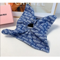 Affordable Price Miu Miu Denim Square Hairring F1129 Blue 2024
