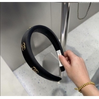 Grade Quality Chanel Headband with Metal-Tone CC 0311 Black 2025