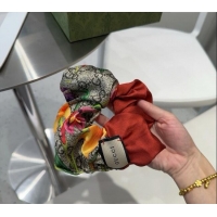 Famous Brand Gucci Flora Printed Hairring G0311 Red 2025