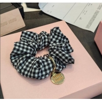Good Looking Miu Miu Houndstooth Hairring 0311 Black/White 2025