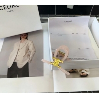 Super Quality Celine Triomphe Hair Clip 0311 Light Pink 2025