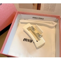 Grade Quality Miu Miu Square Hair Clip with Strass 0311 White 2025