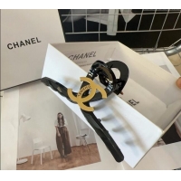 Grade Quality Chanel Hair Clip with Metal-Tone CC 0310 Black 2025