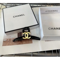 Grade Quality Chanel Hair Clip with Metal-Tone CC 0310 Black 2025
