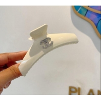 Cheapest Chanel Hair Clip with Strass 0310 White 2025