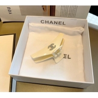 Cheapest Chanel Hair Clip with Strass 0310 White 2025
