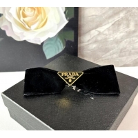 Buy Cheapest Prada Velvet Bow Hair Clip 0310 Black 2025