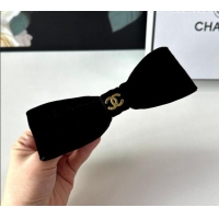Hot Style Cheap Chanel Velvet Bow Hair Clip 0310 Black 2025