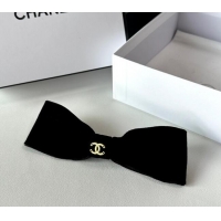 Hot Style Cheap Chanel Velvet Bow Hair Clip 0310 Black 2025