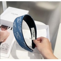Good Quality Celine Denim Headband 0310 Light Blue 2025