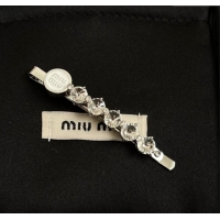 Original Cheap Miu Miu Strass Hair Clip 0311 White 2025