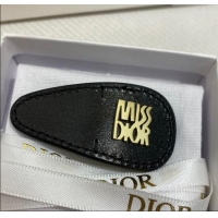 Hot Style Dior Miss Dior Calfskin Hair Clip 11097 Black 2025