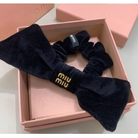 Modern Discount Miu Miu Velvet Bow Hairring M0509 Black 2025