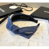 Elegant Cheap Prada Denim Headband 0512 Blue 2025
