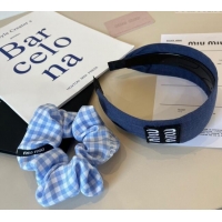 Best Grade Miu Miu Check Hairring 2100 Blue 2025