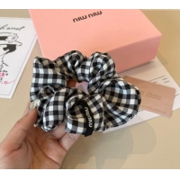 High Quality Miu Miu Check Hairring 2100 Black 2025