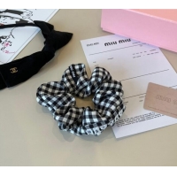 High Quality Miu Miu Check Hairring 2100 Black 2025