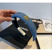 Reasonable Price Miu Miu Denim Headband 0512 Light Blue 2025