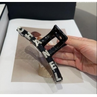 Best Grade Chanel Hair Clip with Letters 0512 Black 2025