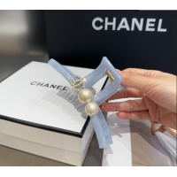 Famous Brand Chanel Hair Clip with Pearls 2081 Light Blue 2025