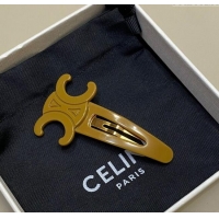Good Looking Celine Triomphe Hair Clip 0512 Gold 2025