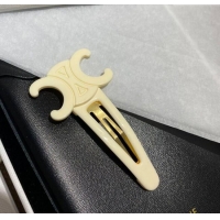 Top Quality Celine Triomphe Hair Clip 0512 White 2025
