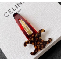 Super Quality Celine Triomphe Hair Clip 0512 Brown 2025