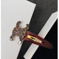 Super Quality Celine Triomphe Hair Clip 0512 Brown 2025