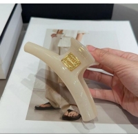 High Quality Discount Miu Miu Hair Clip with Gold Logo 0512 White 2025