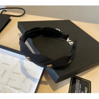 Luxury Classic Chanel CC Charm Headband 0512 Black 2025