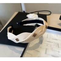 Top Design Chanel CC Charm Headband 0512 White 2025