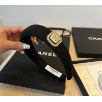 Luxury Classic Chanel Headband with CC Pearls 0512 Black 2025