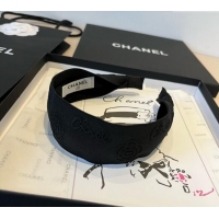 Inexpensive Chanel Camellia Headband 0512 Black 2025