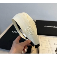 Good Product Chanel Camellia Headband 0512 White 2025