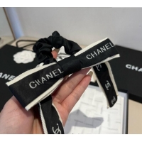 New Stylish Discount Chanel Bow Hairring 0512 Black 2025