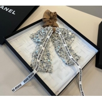 Super Quality Miu Miu Bow Hairring with Sequins 2108 Brown 2025