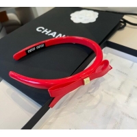 Affordable Price Miu Miu Bow Headband 0513 Red 2025