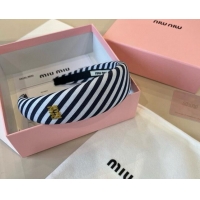 Buy Wholesale Miu Miu Striped Headband 0513 Blue 2025